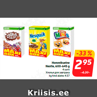 Allahindlus - Hommikueine Nestle, 600-645 g