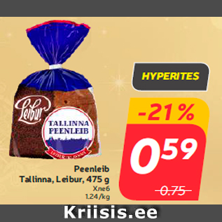 Allahindlus - Peenleib Tallinna, Leibur, 475 g