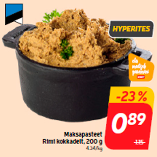 Allahindlus - Maksapasteet Rimi kokkadelt, 200 g