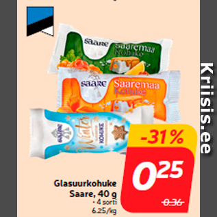 Allahindlus - Glasuurkohuke Saare, 40 g