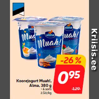 Allahindlus - Koorejogurt Muah!, Alma, 380 g