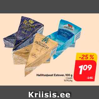 Allahindlus - Hallitusjuust Estover, 100 g