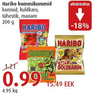 Allahindlus - Haribo kummikommid