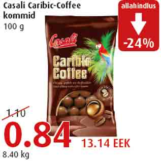 Allahindlus - Casali Caribic-Coffee kommid