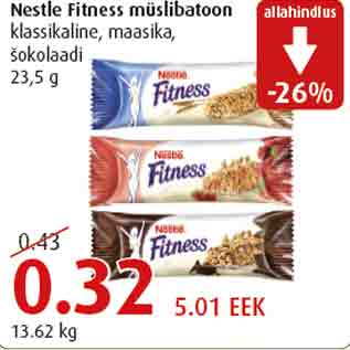 Allahindlus - Nestle Fitness müslibatoon