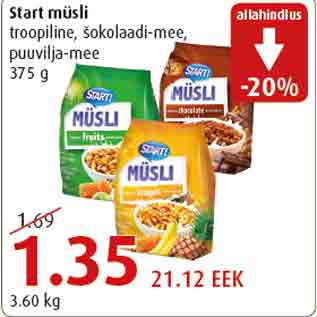 Allahindlus - Start müsli