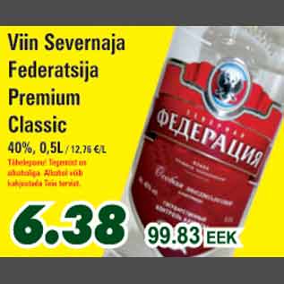 Allahindlus - Viin Severnaja Federatsija Premium Classic