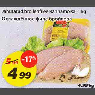 Allahindlus - Jahutatud broilerifilee Rannamõisa, 1 kg