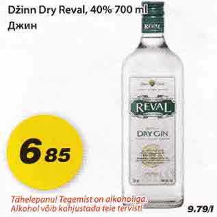 Allahindlus - Džinn Dry Reval, 40% 700ml