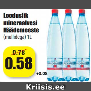 Allahindlus - Looduslik mineraalvesi Häädemeeste