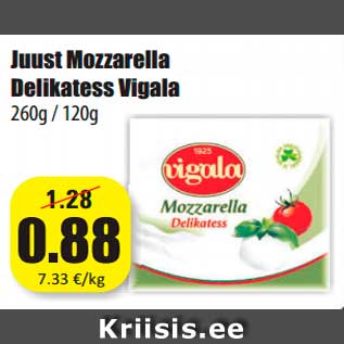 Allahindlus - Juust Mozzarella Delikatess Vigala