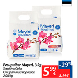 Allahindlus - Pesupulber Mayeri, 3 kg