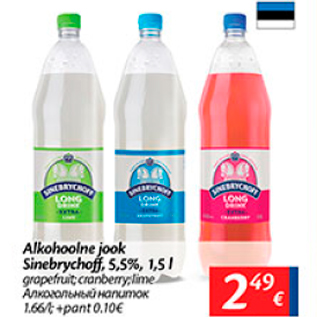 Allahindlus - Alkohoolne jook Sinebrychoff, 5,5%, 1,5 l