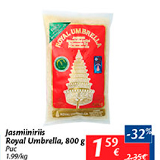 Allahindlus - Jasmiiniriis Royal Umbrella, 800 g