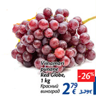 Allahindlus - Viinamari punane Red Globe, 1 kg