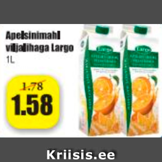 Allahindlus - Apelsinimahl viljalihaga Largo 1l