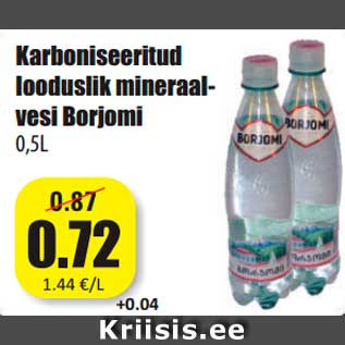 Allahindlus - Karboniseeritud looduslik mineraalvesi Boejomi 0,5 l