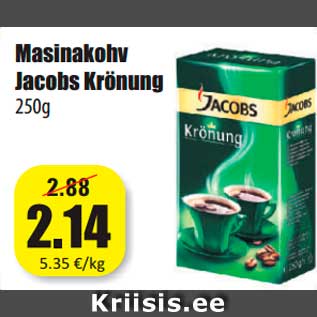 Allahindlus - Masinakohv Jacobs Krönung 250g