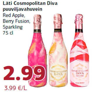 Allahindlus - Läti Cosmopolitan Diva puuviljavahuvein