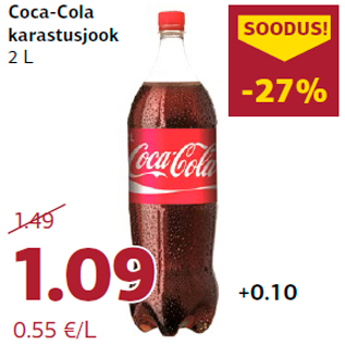 Allahindlus - Coca-Cola karastusjook 2 L