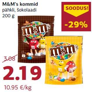 Allahindlus - M&M’s kommid