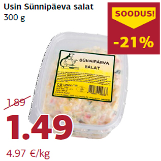 Allahindlus - Usin Sünnipäeva salat 300 g