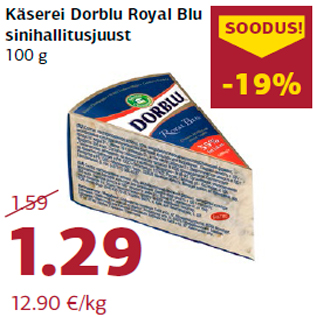 Allahindlus - Käserei Dorblu Royal Blu sinihallitusjuust 100 g