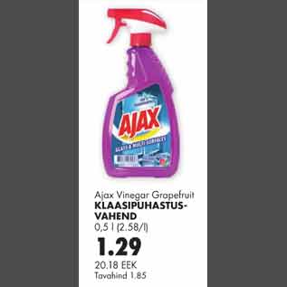 Allahindlus - Ajax Vinegar Grapefruit Klaasipuhastusvahend