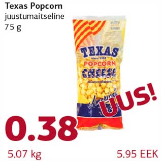 Allahindlus - Texas Popcorn juustumaitseline 75 g