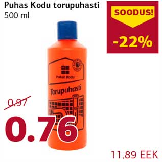 Allahindlus - Puhas Kodu torupuhasti 500 ml