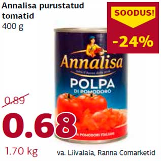 Allahindlus - Annalisa purustatud tomatid 400 g