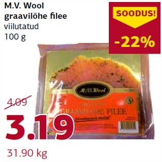 Allahindlus - M.V. Wool graavilõhe filee