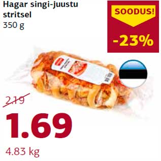 Allahindlus - Hagar singi-juustu stritsel 350 g