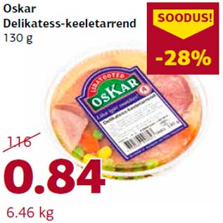 Allahindlus - Oskar Delikatess-keeletarrend 130 g