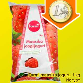 Allahindlus - Farmi maasika jogurt, 1 kg