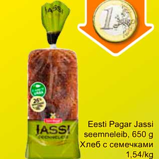 Allahindlus - Eesti Pagar Jassi seemneleib, 650 g