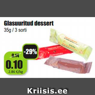 Allahindlus - Glasuuritud dessert