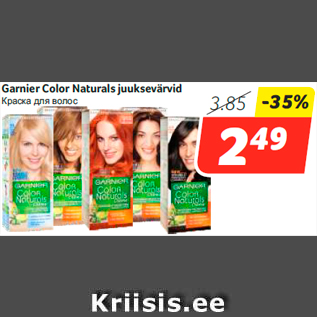 Allahindlus - Garnier Color Naturals juuksevärvid