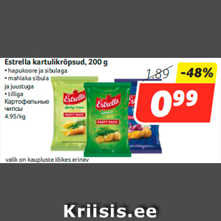 Allahindlus - Estrella kartulikrõpsud, 200 g