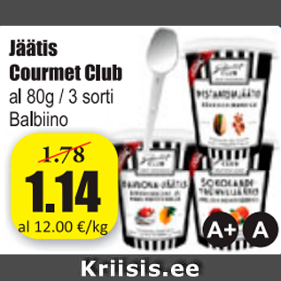 Allahindlus - Jäätis Gourmet Club