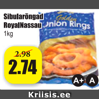 Allahindlus - Sibularõngad Royal Nassau 1 kg