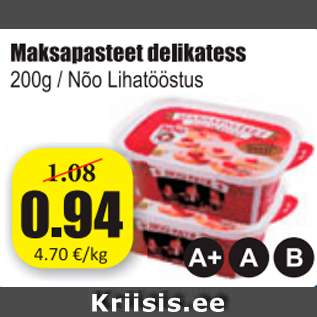 Allahindlus - Maksapasteet delikatess