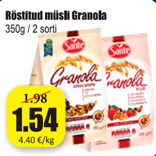 Allahindlus - Röstitud müsli Granola