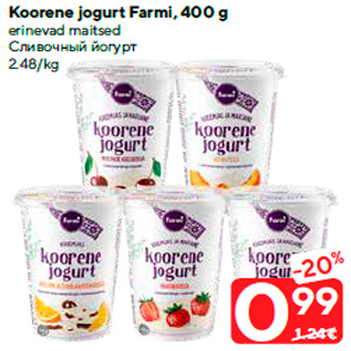 Allahindlus - Koorene jogurt Farmi, 400 g