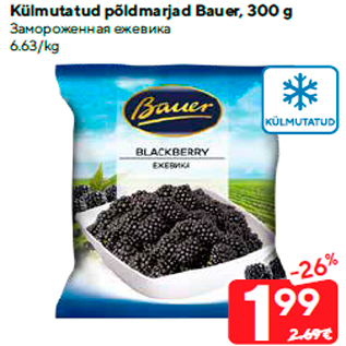 Allahindlus - Külmutatud põldmarjad Bauer, 300 g