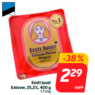 Allahindlus - Eesti juust Estover, 25,2%, 400 g