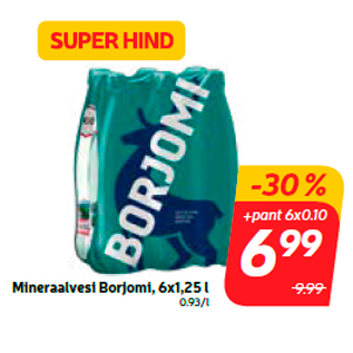 Allahindlus - Mineraalvesi Borjomi, 6x1,25 l