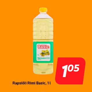 Allahindlus - Rapsiõli Rimi Basic, 1 l