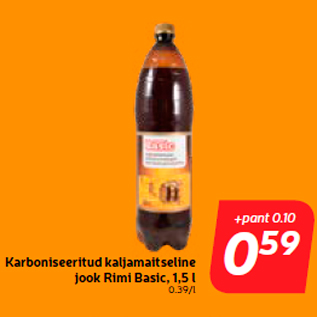 Allahindlus - Karboniseeritud kaljamaitseline jook Rimi Basic, 1,5 l