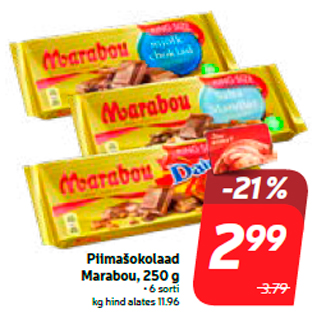 Allahindlus - Piimašokolaad Marabou, 250 g